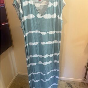 Vince Camuto Light Teal and White Dress